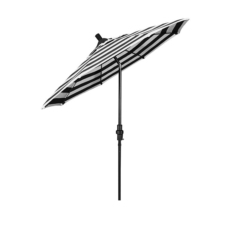 Round Outdoor Patio Umbrella, Fiberglass with Twist Tilt - Black Finish, Cabana Classic, 7.5'