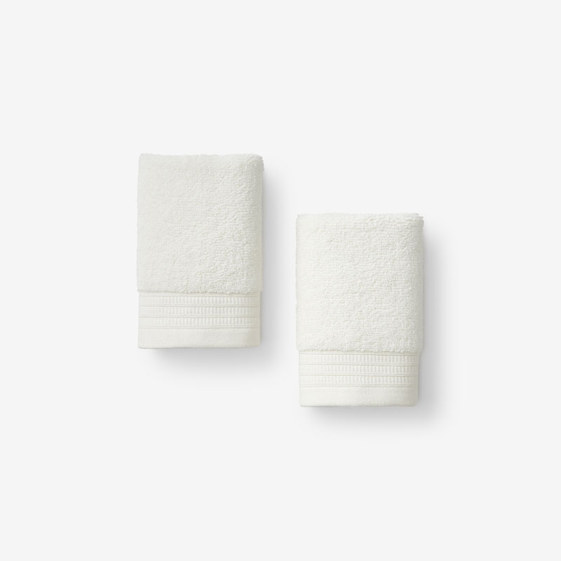 Plush Spa Solid Washcloths, Set of 2 - Cream