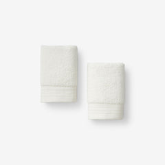 Plush Spa Solid Washcloths, Set of 2 - Cream