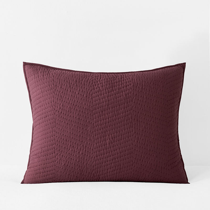 Voile Sham - Dusty Plum, King