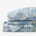 Garden Bliss Classic Smooth Sateen Bed Sheet Set - Blue Multi, Twin