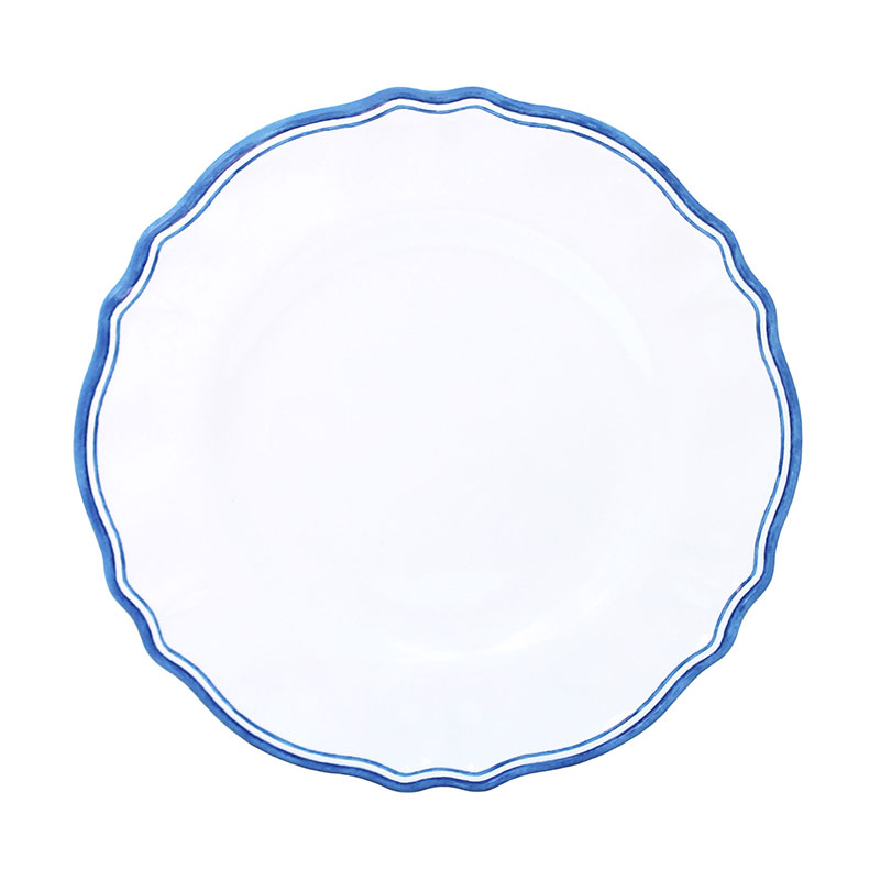 Maison Melamine Dinner Plates, Set of 4 - White/Blue