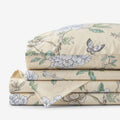 Peony Garden Premium Smooth Wrinkle-Free Sateen Bed Sheet Set - Beige Tan, King