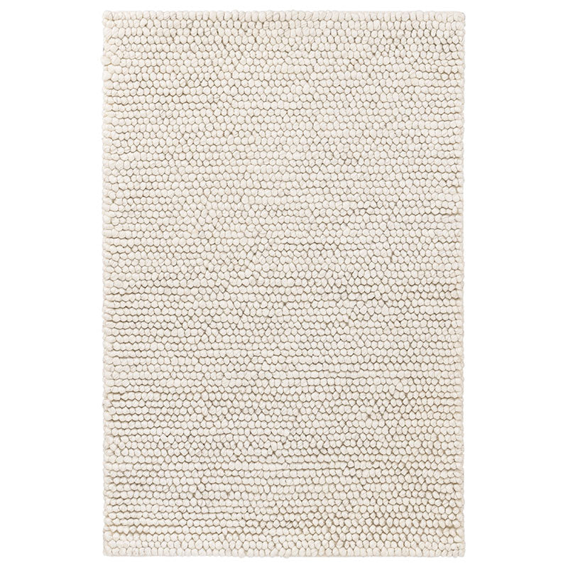 Chunky Handwoven Wool Rug - Ivory, 6' x 9'