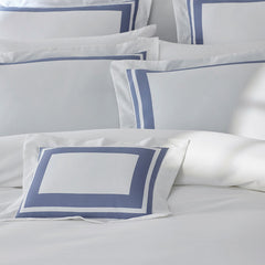 Double Border Premium Smooth Supima® Cotton Wrinkle-Free Sateen Sham - Blue Dusk, Standard