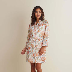 Printed Voile Women's Kimono Robe - Wild Bloom, M/L