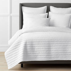 Premium Smooth Wrinkle-Free Sateen Quilted Coverlet - White, King/Cal King