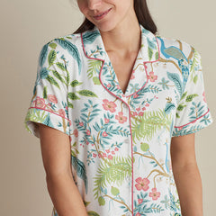 TENCEL™ Modal Jersey Knit Women's Short Set - Peacock, XS