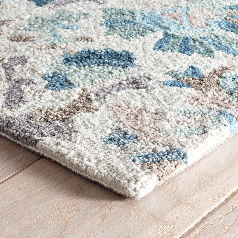 Ines Hand  Hooked Wool Rug - Blue, 2' x 3'
