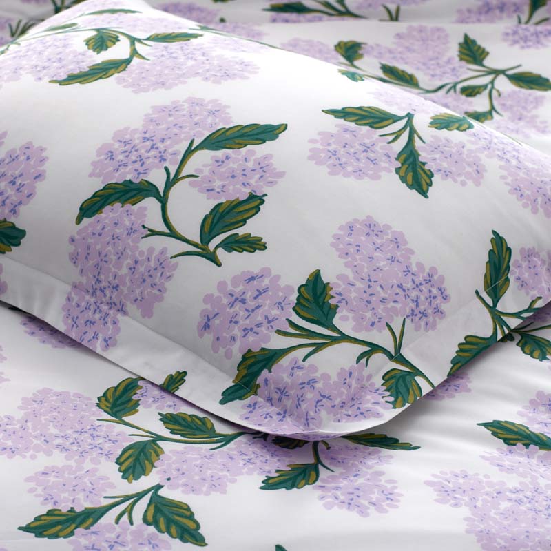 Hydrangea Classic Cool Cotton Percale Sham - Lilac, Euro