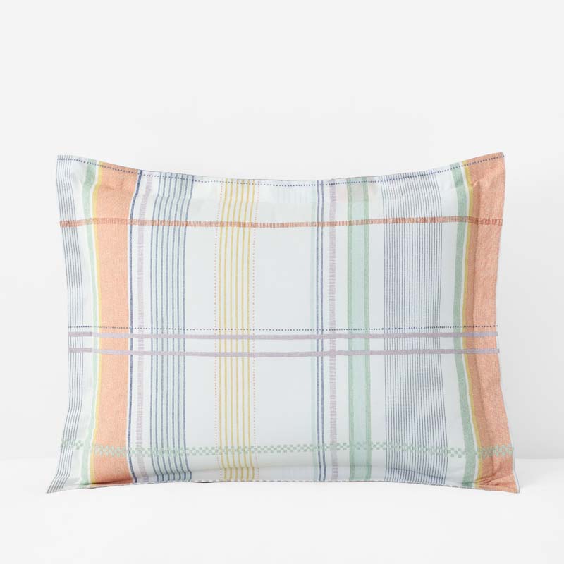Alder Plaid Classic Cool Cotton Percale Sham - Multi, Standard