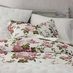 Victorian Bloom Premium Smooth Wrinkle-Free Sateen Duvet Cover - Ivory Multi, Full/Queen