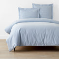 Classic Oxford Yarn-Dyed Stripe Duvet Cover - Blue/Beige, King/Cal King