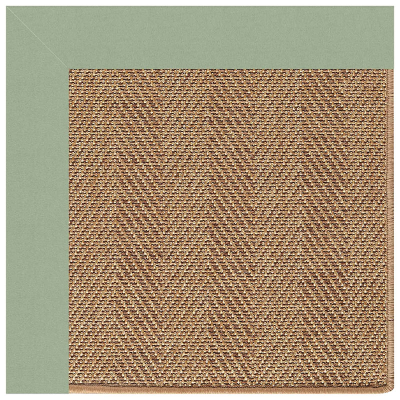 Sunbrella Herringbone Bordered Indoor/Outdoor Rug -  Spa, 3' x 5'
