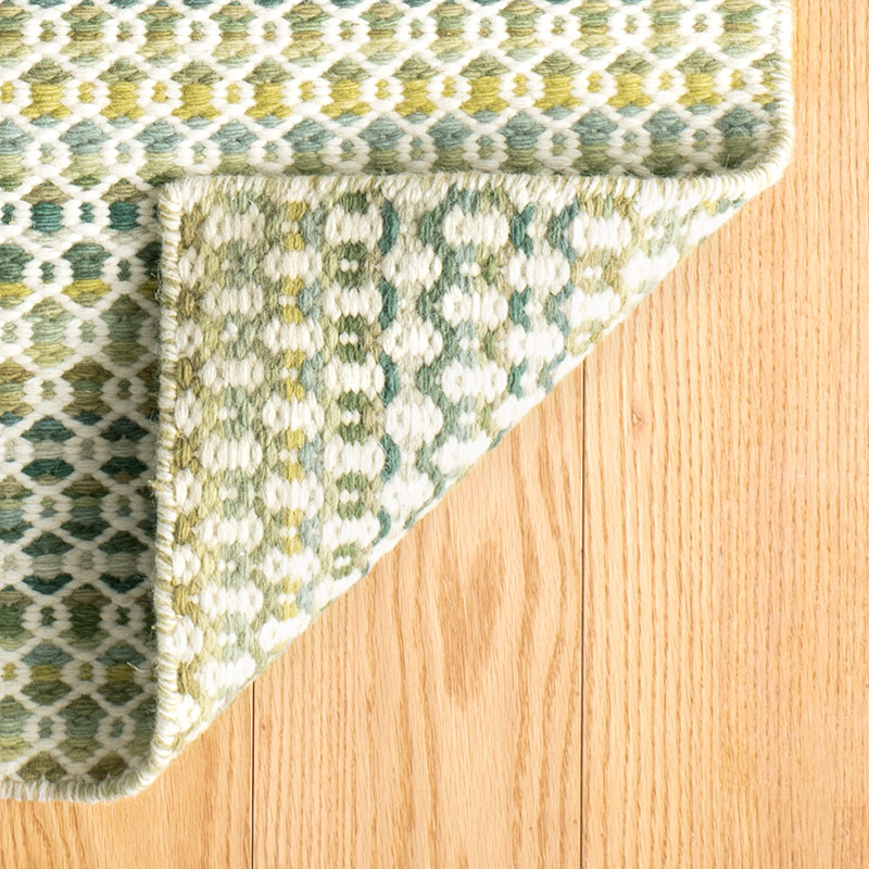 Poppy Handwoven Wool Rug - Moss, 8' x 10'
