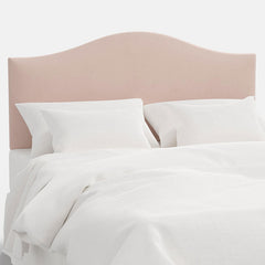 Saddle Velvet Headboard - Blush, Twin