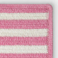 Chenille Border Stripe Handwoven Reversible Rug - Bright Pink, Swatch