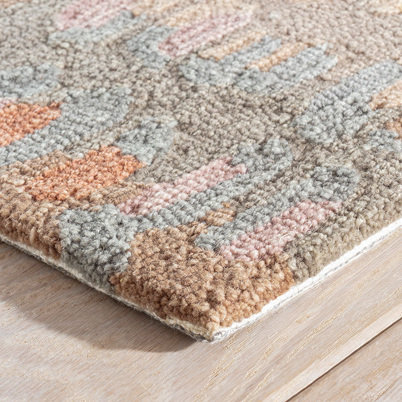 Paint Chip Hand Hooked Wool Rug - Stone, 5' x 8'