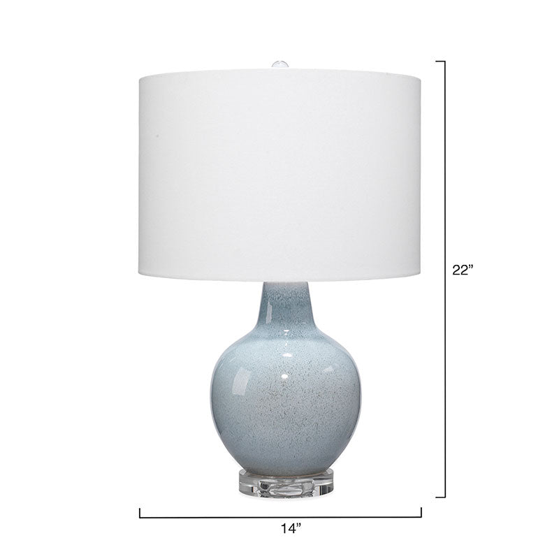 Blue Glaze Ceramic Table Lamp - OS