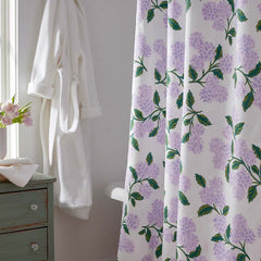 Hydrangea Classic Cool Cotton Percale Shower Curtain - Lilac