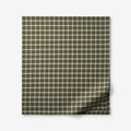 Classic Stripes and Plaids Cool Yarn-Dyed Cotton Percale Flat Bed Sheet - Windowpane Green, Twin/Twin XL