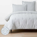 Tira Floral Classic Cool Cotton Percale Comforter - Flower Green, Full/Queen