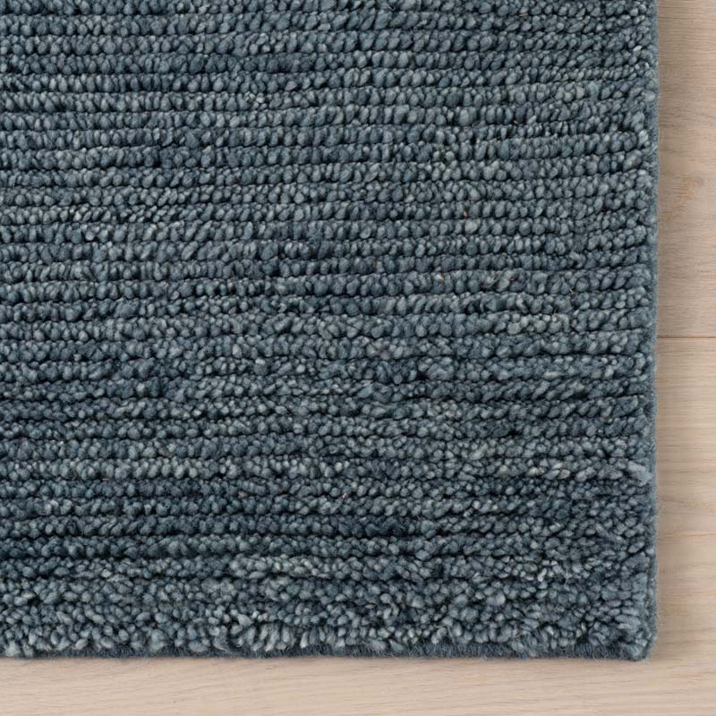 Ramsey Hank Knotted Wool Rug - Blue, 8' x 10'