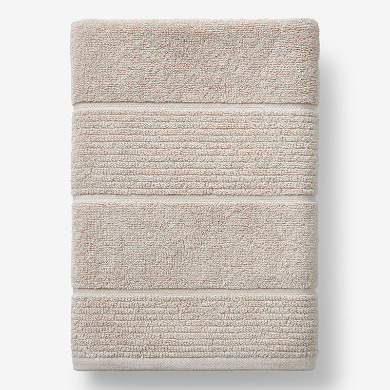 Textured Stripe Bath Towel - Alabaster