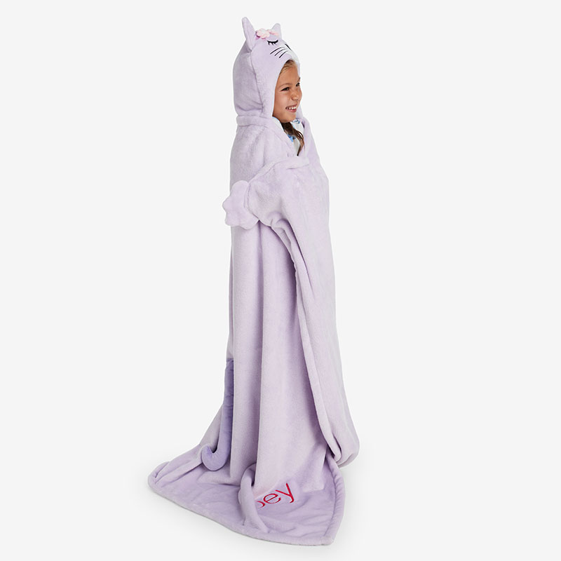 Plush Character Throw - Lavender Cat