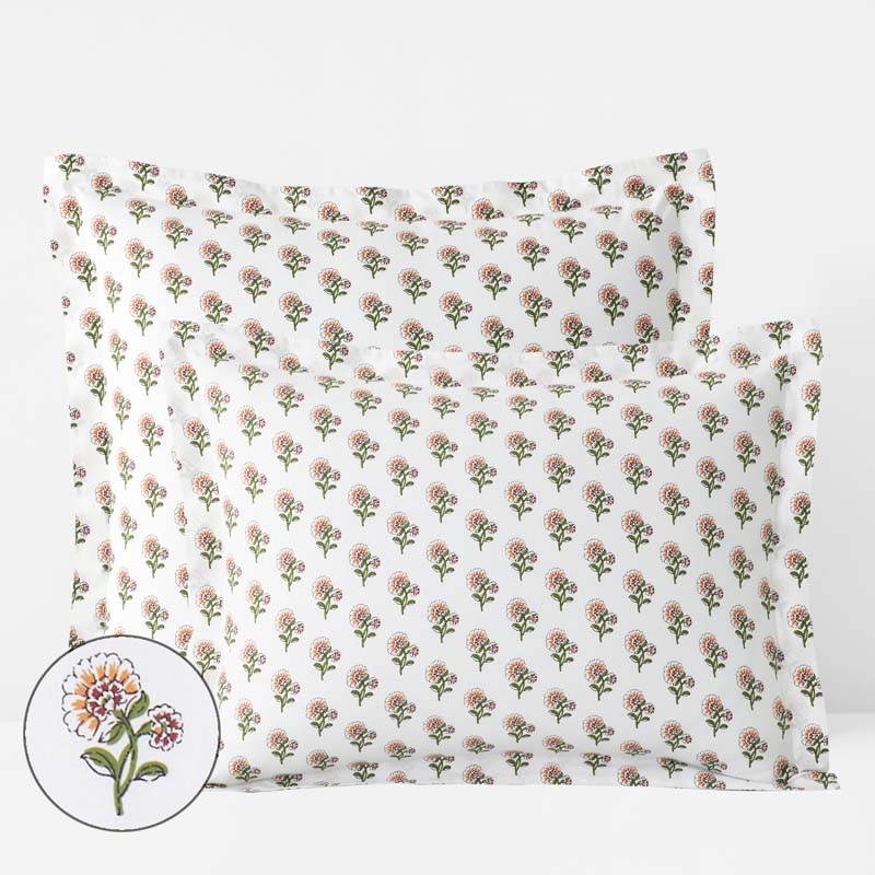 Suhana  Garment Washed Cotton Percale Sham - Caramel, Standard