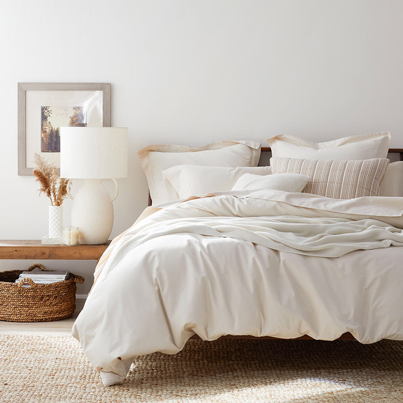 Classic All Season Breathable Cotton Knit Blanket - Ivory, Full/Queen