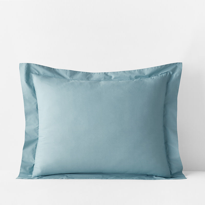 Premium Cool Supima® Cotton Percale Sham - Slate Blue, King