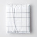 Tailored Stripes and Plaids Classic Cool Cotton Percale Fitted Bed Sheet - Block Plaid Light Graphite, Queen