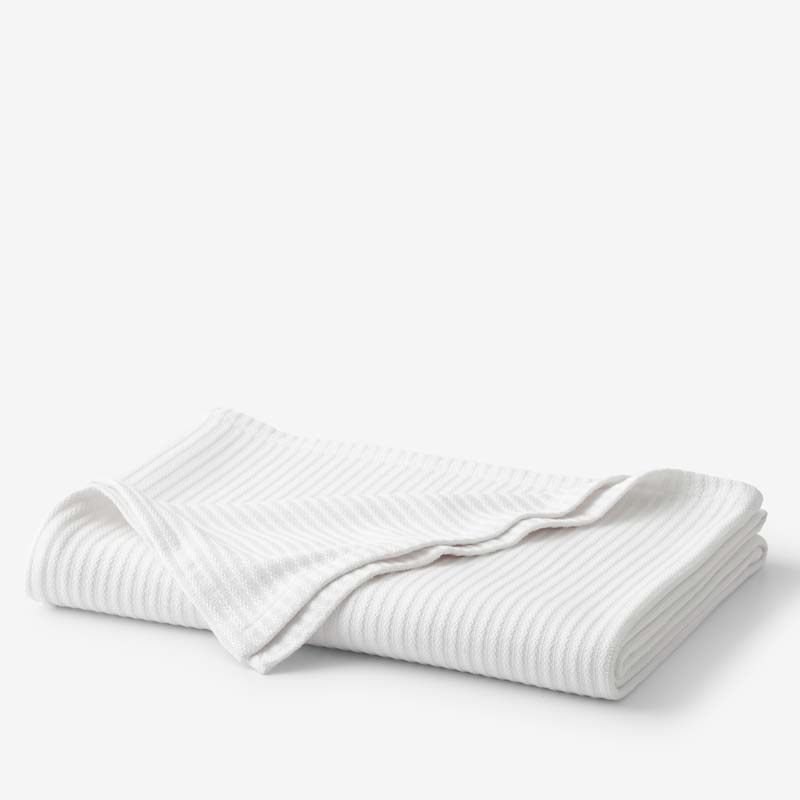 Egyptian Cotton Blanket - White, Twin/Twin XL