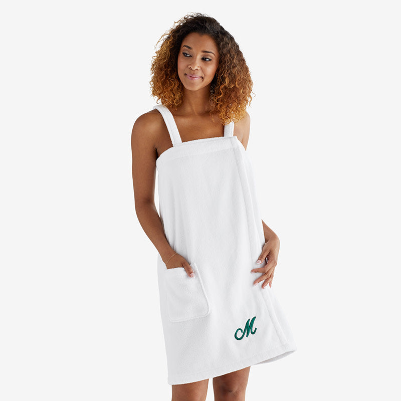Women's Shower Wrap - White, LXL