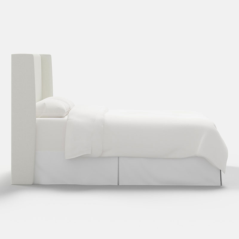 Gramercy Textured Linen Headboard - White, King