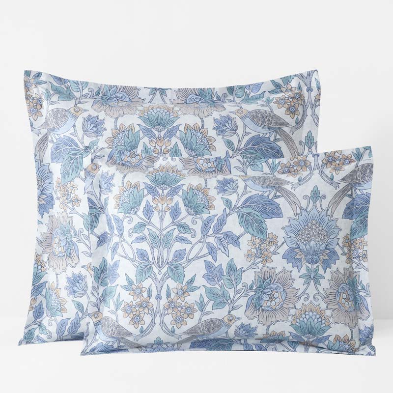 Garden Song Premium Smooth Sateen Sham - Mint Green, Euro