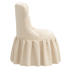 Velvet Ruffle Chair - Pearl