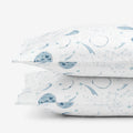 Night Sky Classic Cool Organic Cotton Percale Pillowcase Set - Blue, Standard