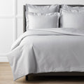 Premium Cool Supima® Cotton Percale Duvet Cover - Pearl Gray, Full/Queen