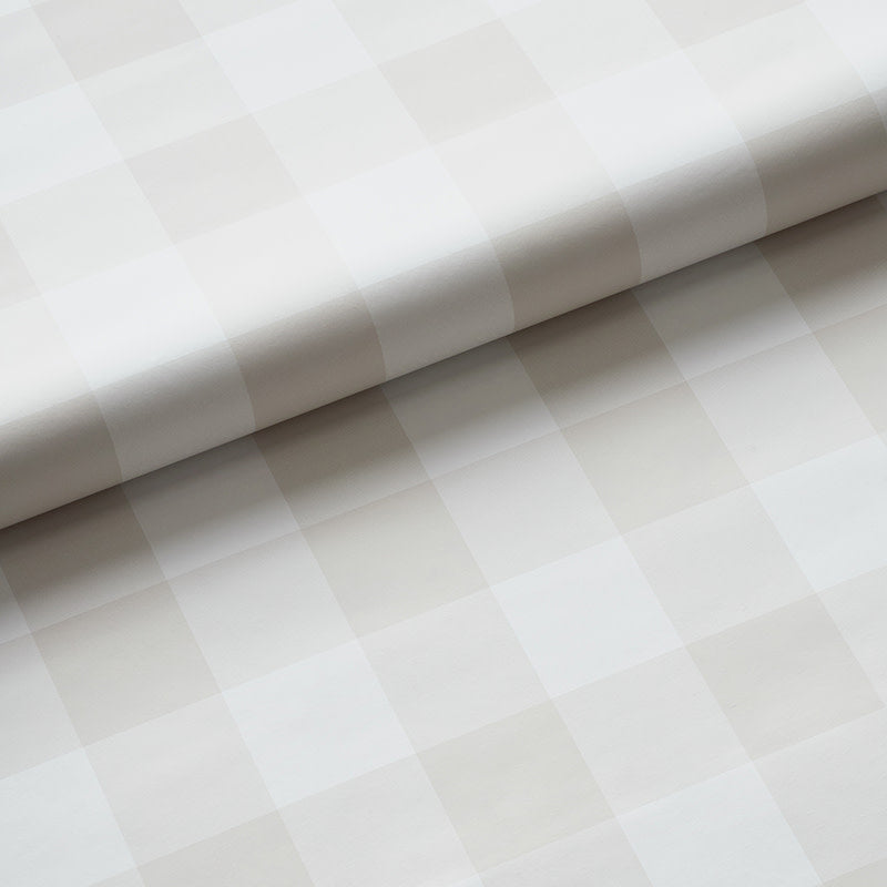 Ditsy Gingham Removable Wallpaper - Beige, Swatch