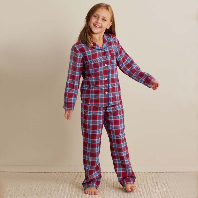 Family Flannel Kid's Button-Down Pajama Set - Nantucket, 3T