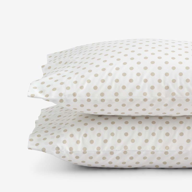 Isadora Classic Cool Cotton Percale Pillowcase Set - Dot, King