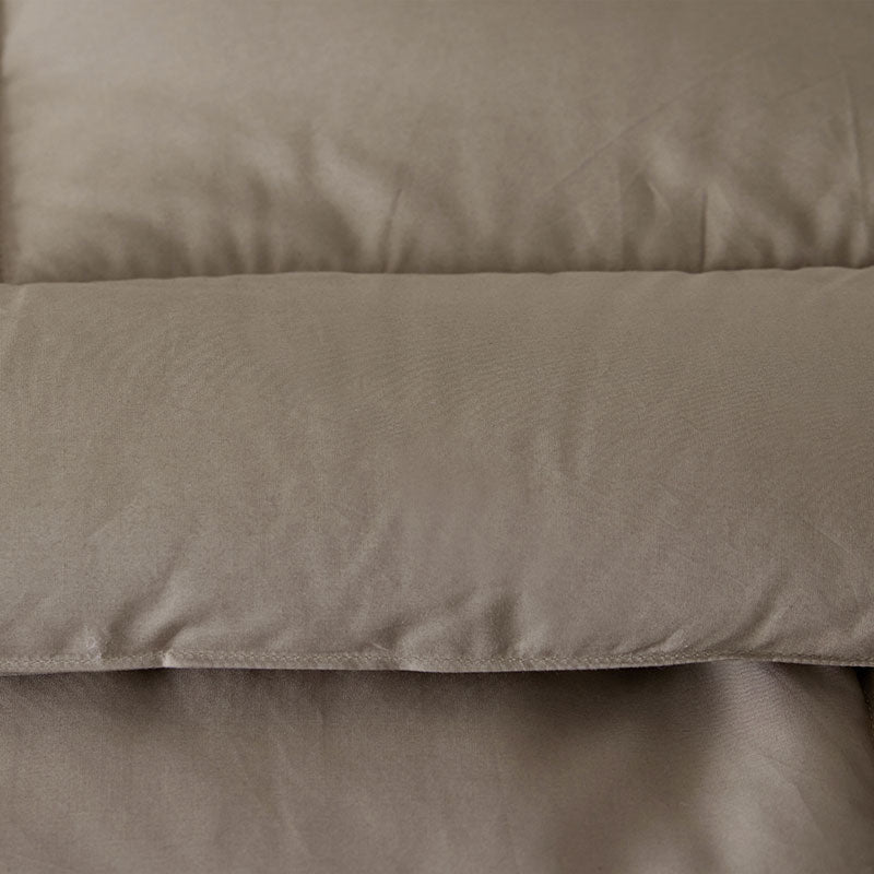 Classic Cool Cotton Percale Comforter - Mocha, Full