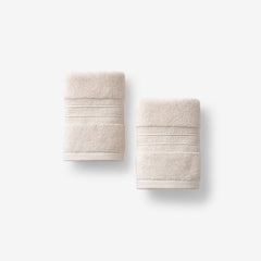 Mirage Aegean Cotton Washcloths, Set of 2 - Ecru