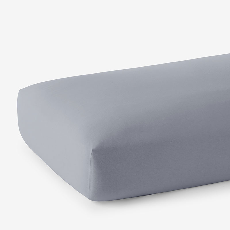 Luxe Ultra-Cozy Cotton Velvet Flannel Fitted Bed Sheet Platinum, Queen