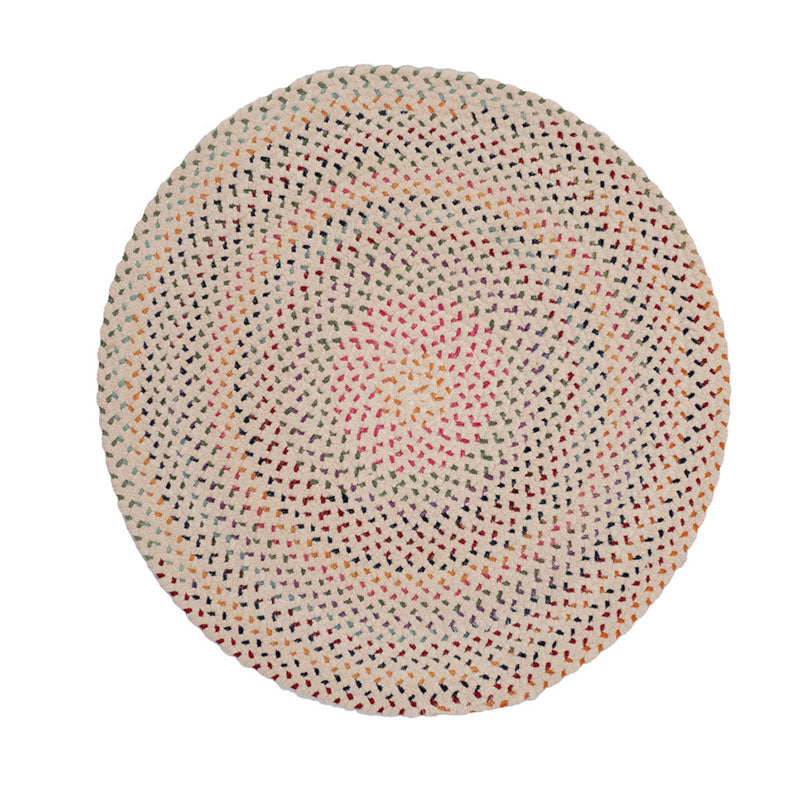 Dramatic Static Reversible Braided Rug - Multi, 7' 6" x 7' 6" Round