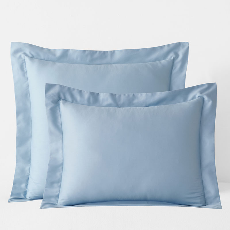 Classic Smooth Sateen Solid Sham - Light Blue, Standard