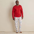 Family Printed Peruvian Cotton Men's Pajama Set - Holiday Paws, M