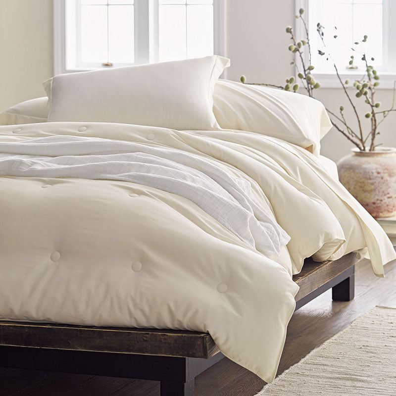 Classic Smooth Rayon Made From Bamboo Sateen Pillowcase Set - White, King